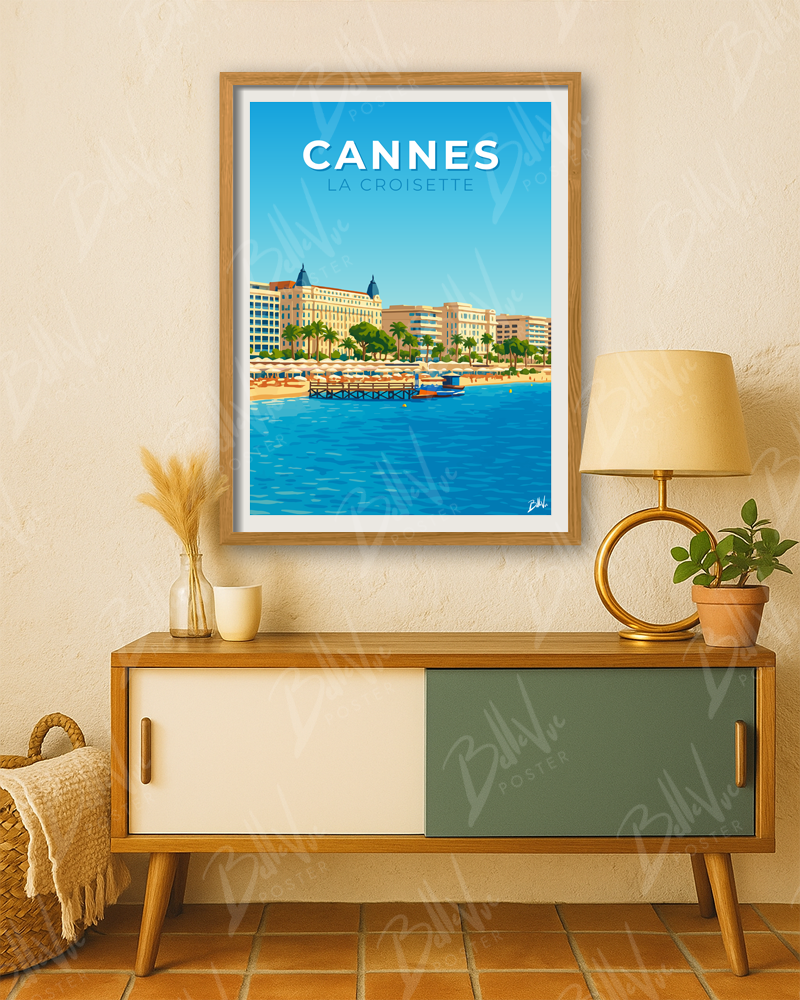 Affiche Cannes - La Croisette