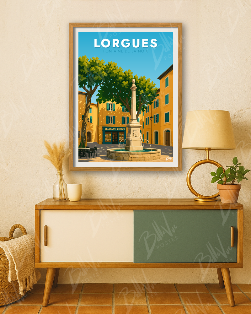 Affiche Lorgues - Fontaine de la Noix