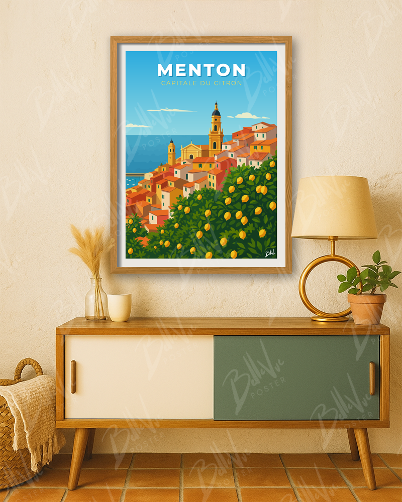Affiche Menton - Capitale du Citron