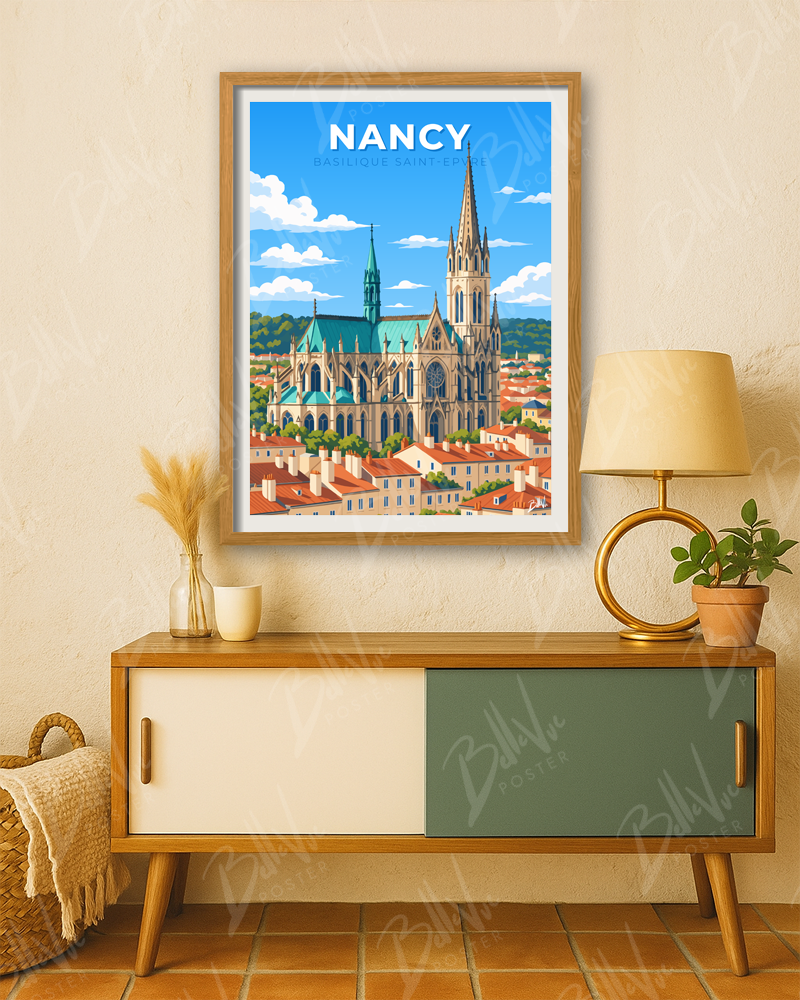 Affiche Nancy - Basilique Saint-Epvre