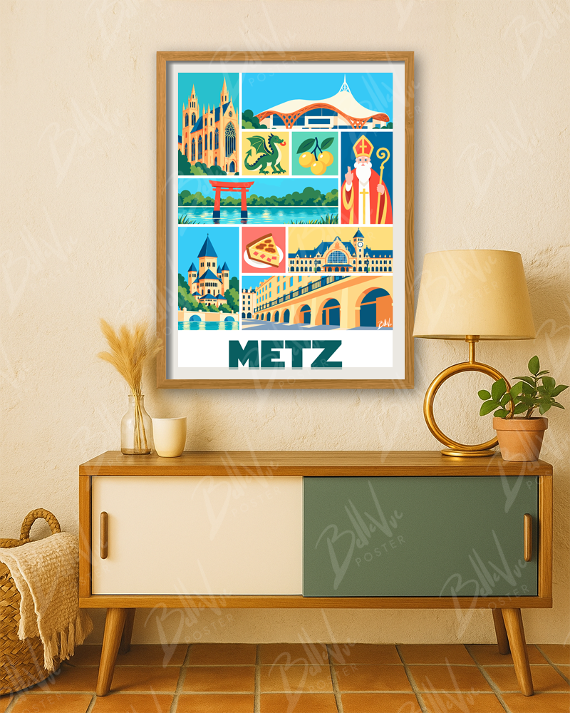 Affiche Metz - Mosaïque