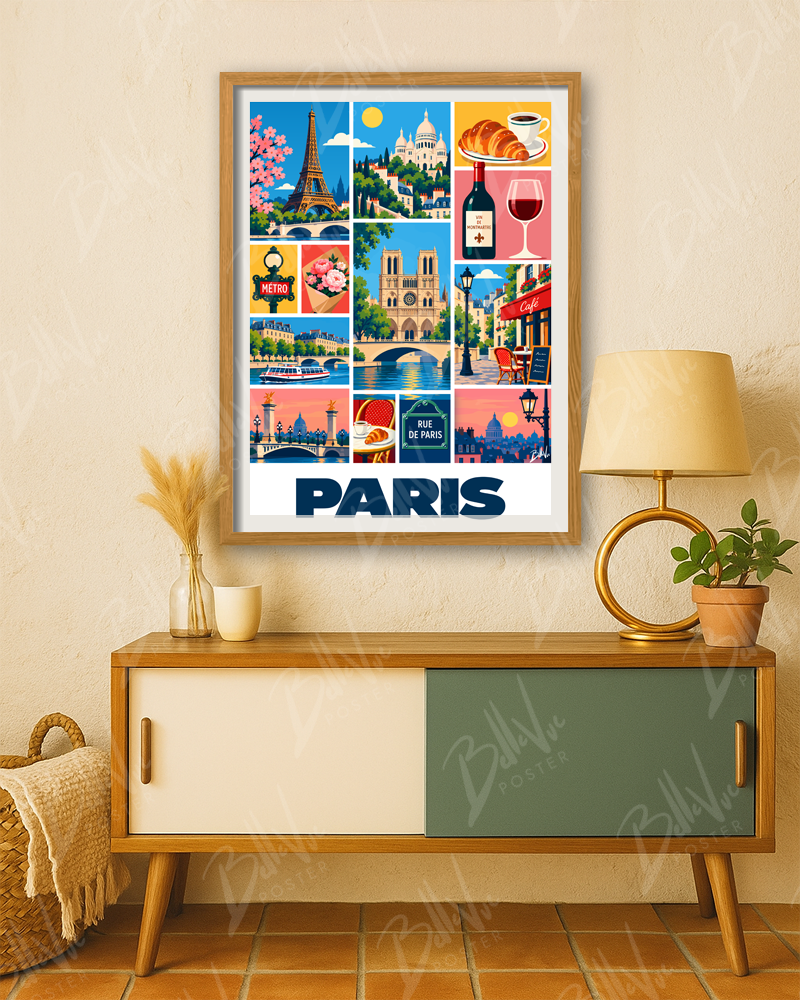 Affiche Paris - Mosaïque