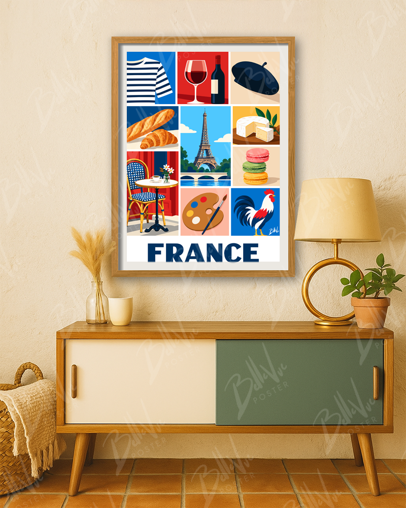 Affiche France - Mosaïque