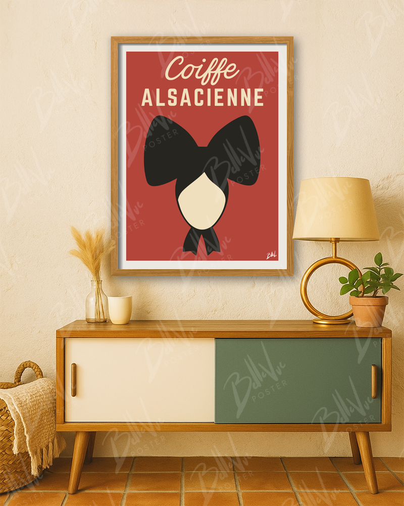 Affiche Coiffe Alsacienne