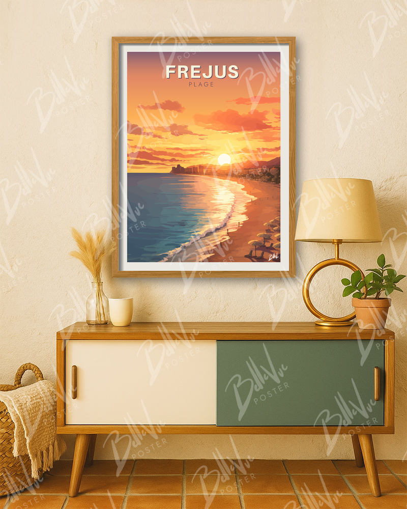 Fréjus - Plage couché de soleil