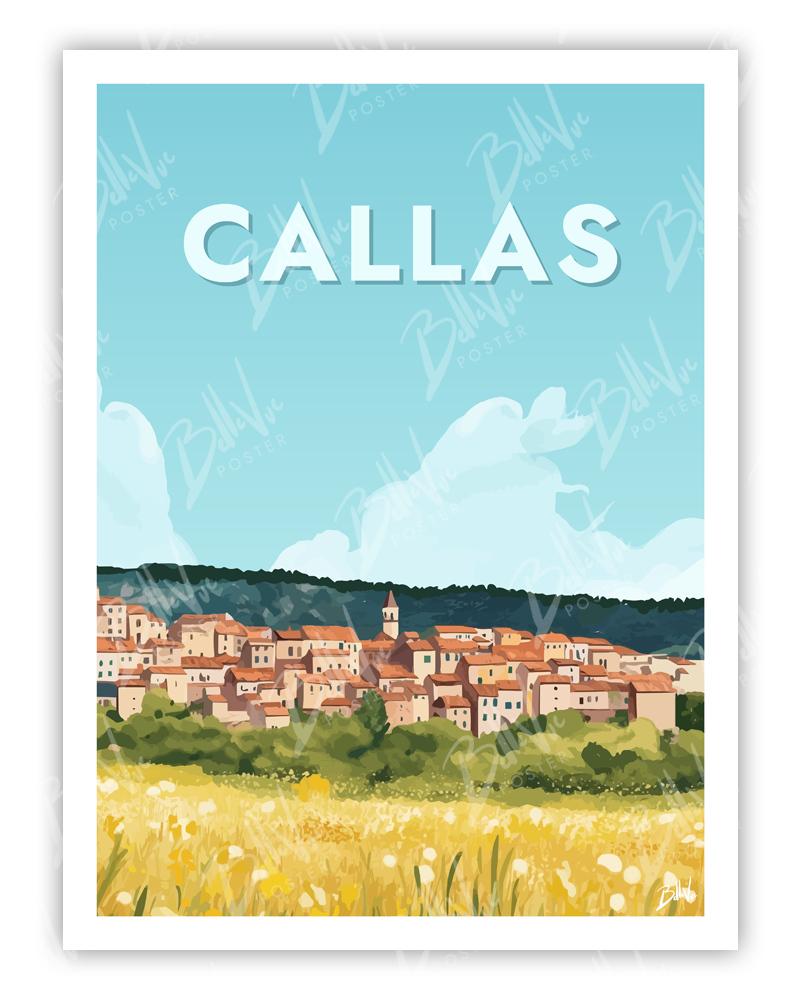 Affiche Callas - illustration vintage, décoration murale, BelleVue Poster