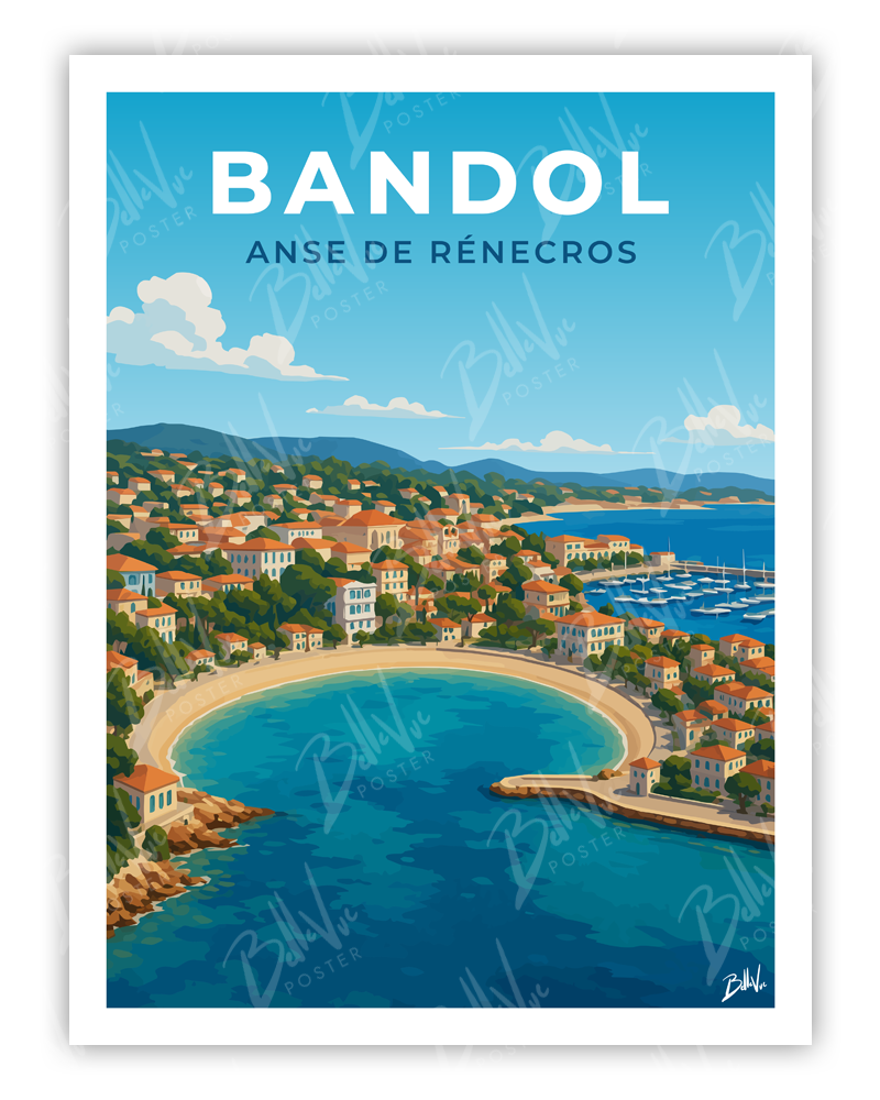 Affiche Bandol - Anse de Renecros