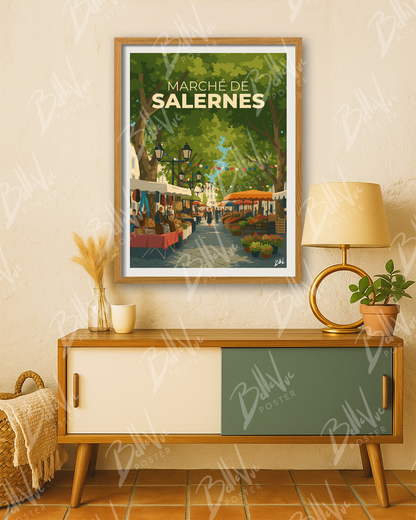 Affiche Salernes - Le Marché