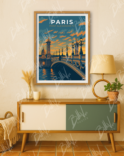 Affiche Paris - Pont Alexandre III