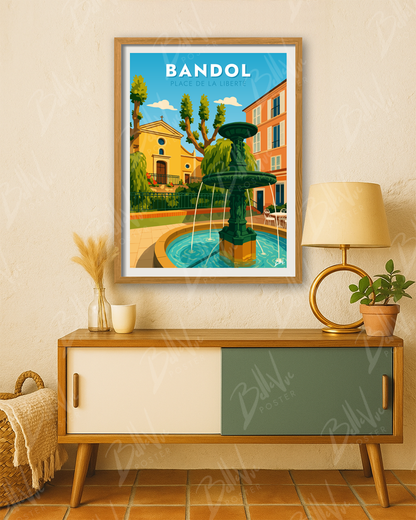 Affiche Bandol - Place de la Liberté