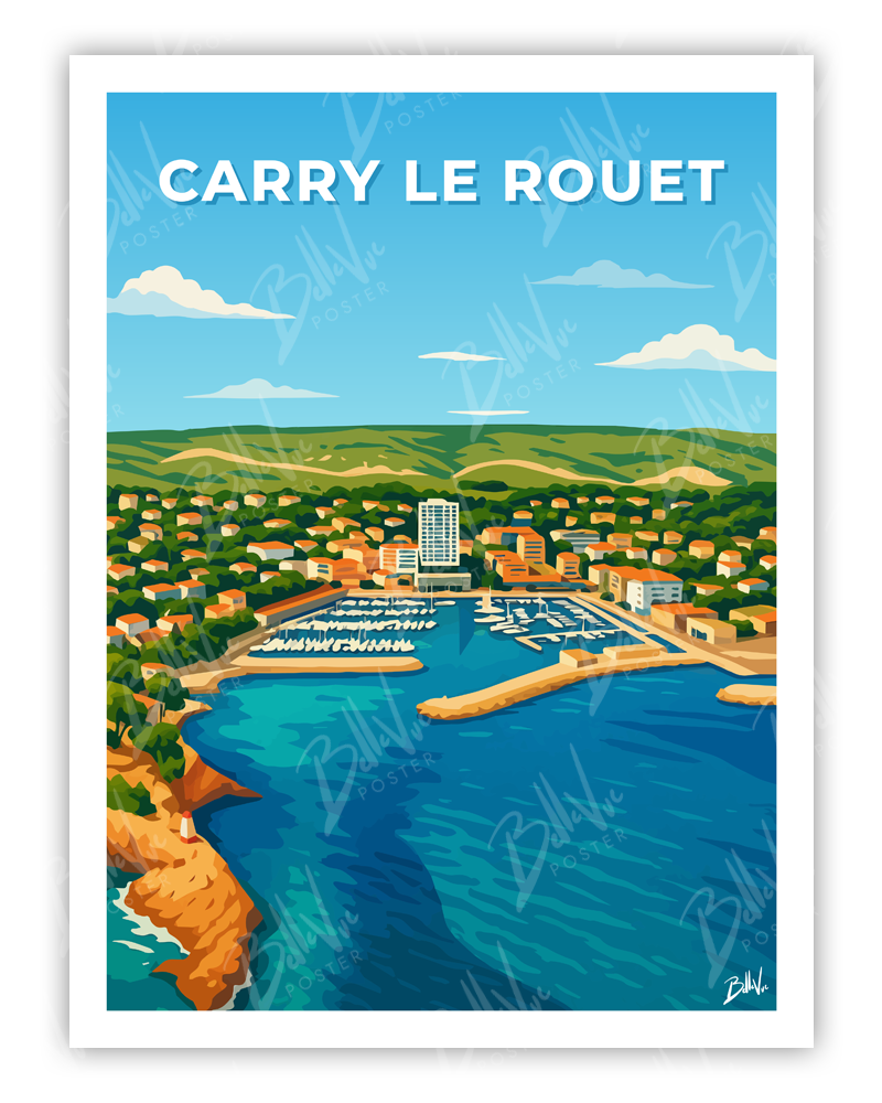 Affiche Carry le Rouet - illustration vintage, décoration murale, BelleVue Poster