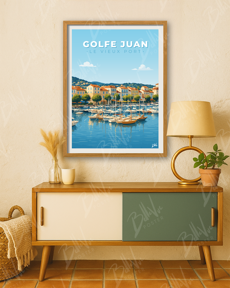 Affiche Golfe Juan - Le Vieux Port