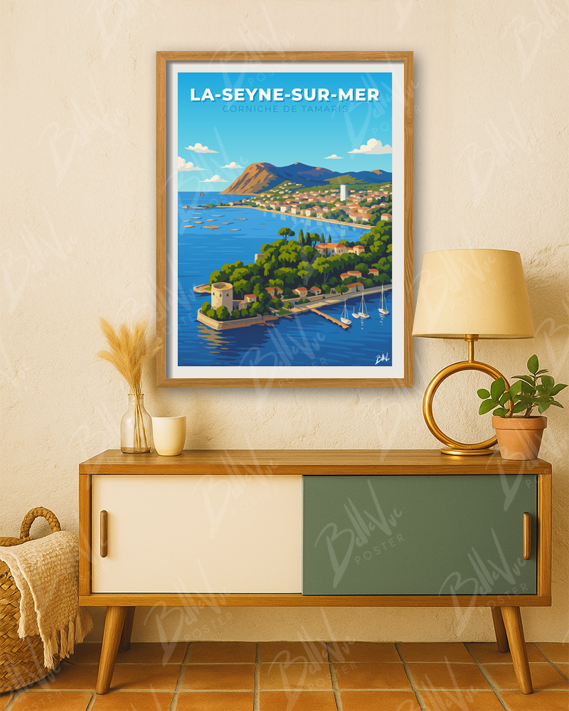Affiche La Seyne sur Mer - Corniche de Tamaris