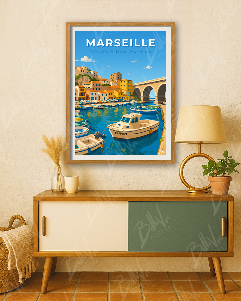Affiche Marseille - Vallon des Auffes