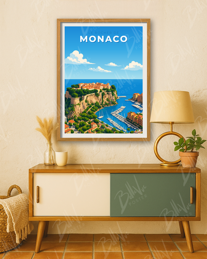 Affiche Le Rocher de Monaco