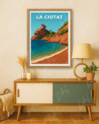 Affiche La Ciotat - Calanque de Figuerolles