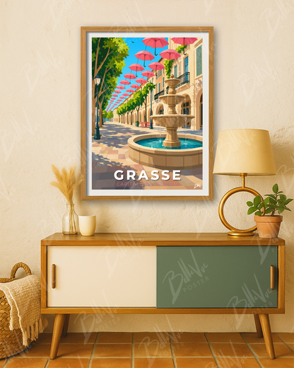 Affiche Grasse - Capitale du Parfum