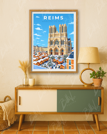 Affiche Reims - Marché de Noël