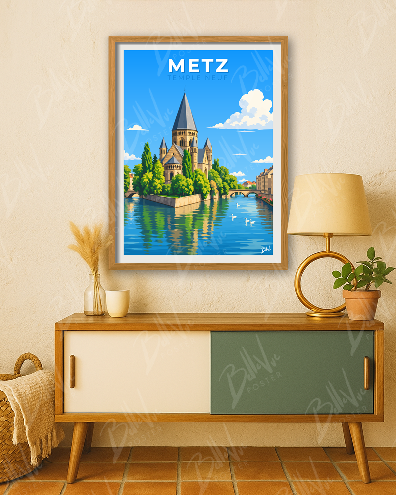 Affiche Metz - Temple Neuf