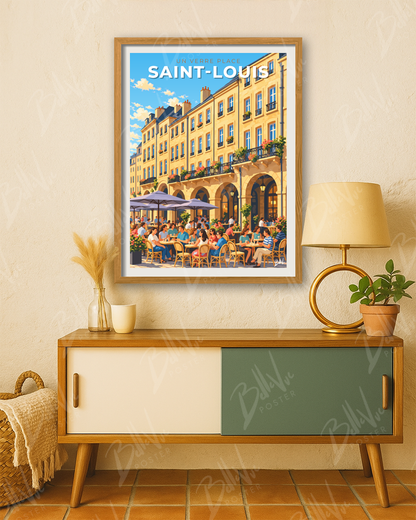 Affiche Metz - Un verre place Saint-Louis