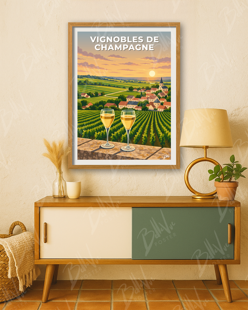 Affiche Vignobles de Champagne
