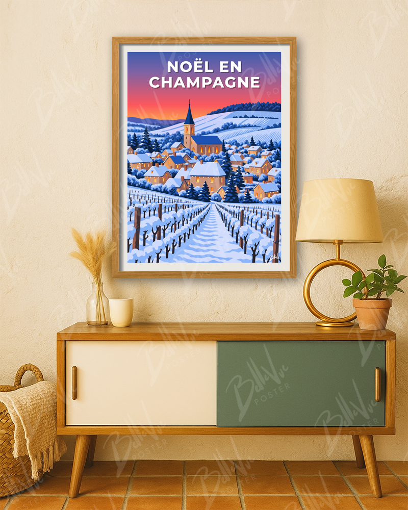 Affiche Noël en Champagne