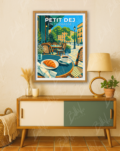 Affiche Petit-déj en terrasse