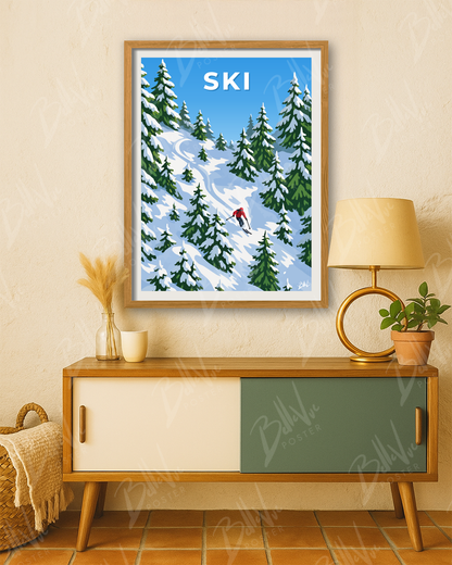 Affiche Ski