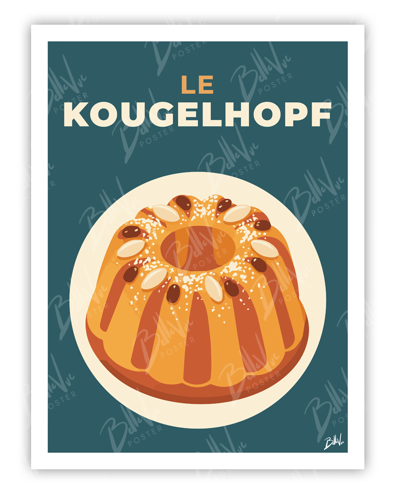 Affiche Le Kougelhopf - illustration vintage, décoration murale, BelleVue Poster