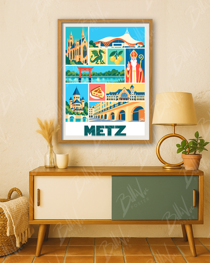 Affiche Metz - Mosaïque