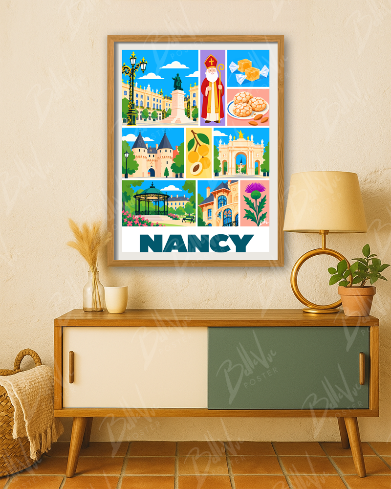 Affiche Nancy - Mosaïque