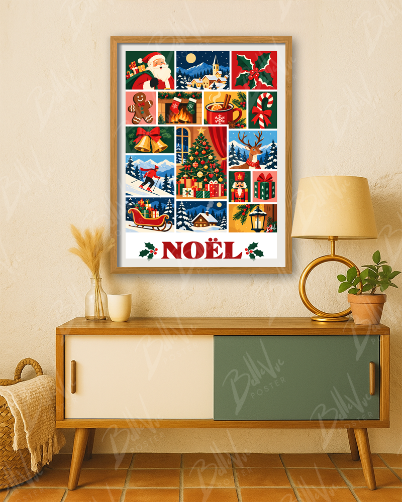 Affiche Noël - Mosaïque
