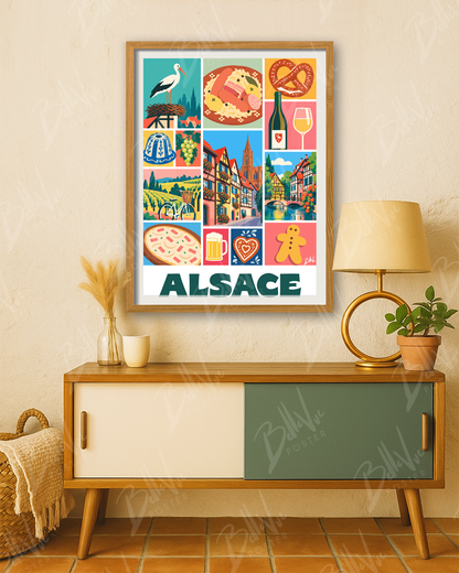Affiche Alsace - Mosaïque