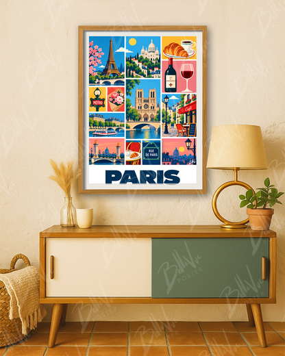 Affiche Paris - Mosaïque