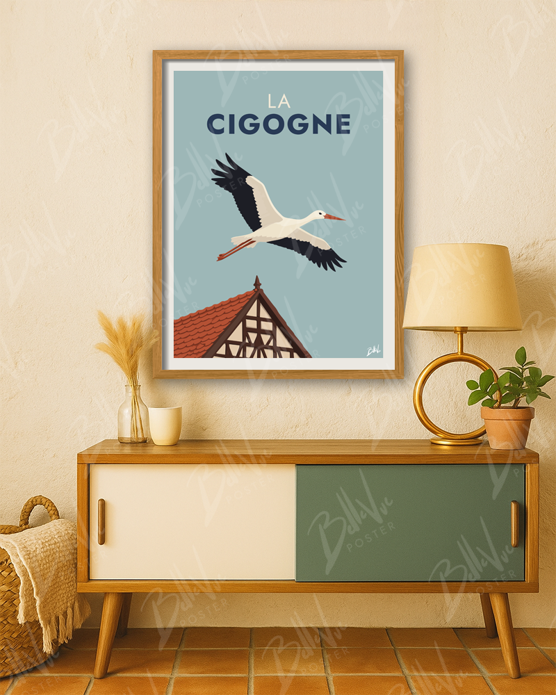 Affiche Cigogne