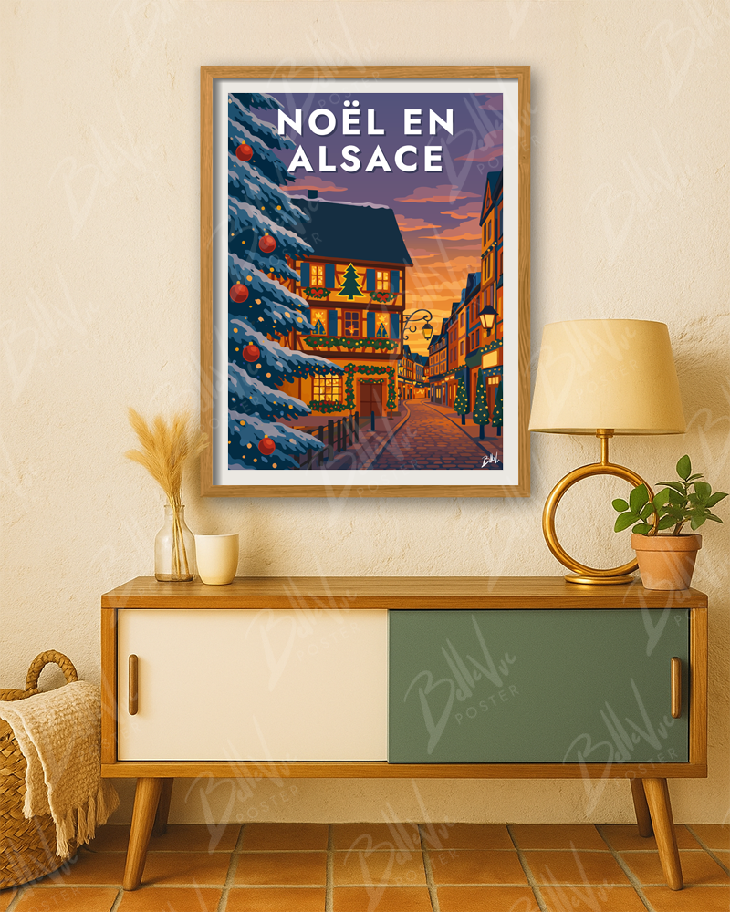 Affiche Noël en Alsace