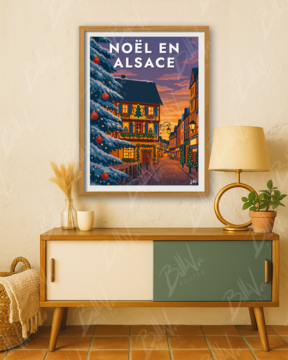 Affiche Noël en Alsace